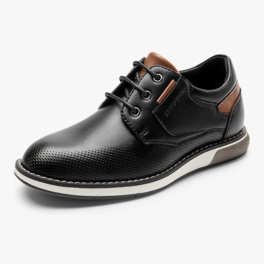 Boys Black and Brown Leather Shoes